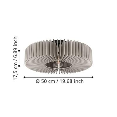 Eglo Houten plafondlampPalombaia Ø 50cm - zand - 900832 Eglo Houten plafondlampPalombaia Ø 50cm - zand - 900832