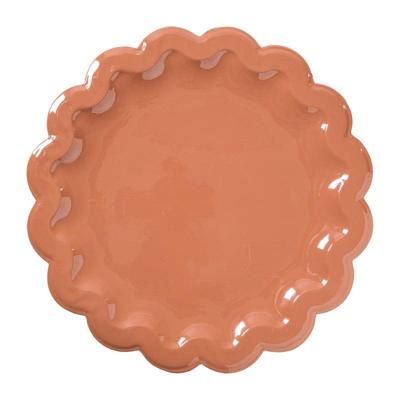 Plateau golvende rand - bruin - ø39.5x1.5 cm