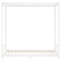 Kinderbedframe 90x190 cm massief grenenhout wit - thumbnail