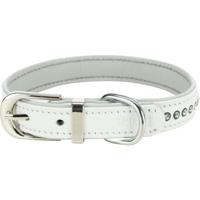 TRIXIE HALSBAND HOND ACTIVE COMFORT MET STRASS STEEN LEER LICHTBLAUW 20-24X1,2 CM - thumbnail