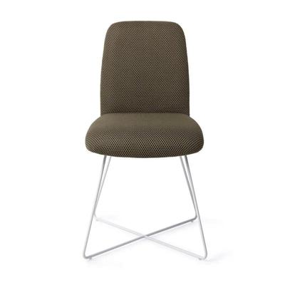 Jesper Home Eetkamerstoel 'Taiwa' Cross White, kleur Jungle Jewel