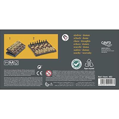 Schaken en Dammen Spelbord Cayro 453 Plastic Magnetisch Schaken en Dammen Spelbord Cayro 453 Plastic Magnetisch