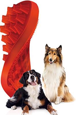Pet+Me Dog Long Hair Brush Red