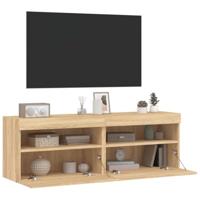Tv-wandmeubels met LED 2 st 60x30x40 cm sonoma eikenkleurig - thumbnail
