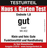 Graef WK402EU Waterkoker Oververhittingsbeveiliging RVS, Zwart - thumbnail