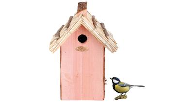 Koolmees nestkastje rieten dak / Esschert Design