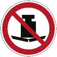 Geen zware lasten plaatsen - Ø 100 mm - Kunststof bord - thumbnail