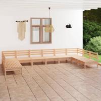 10-delige Loungeset massief grenenhout - thumbnail