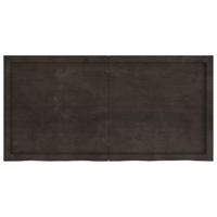 Wandschap 120x60x4 cm behandeld massief eikenhout donkergrijs - thumbnail