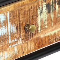 Wandtafel 118x30x75 cm massief gerecycled hout - thumbnail