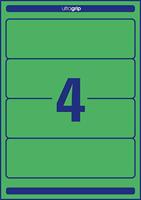 Rugetiket Avery breed 61x192mm zelfklevend groen - thumbnail