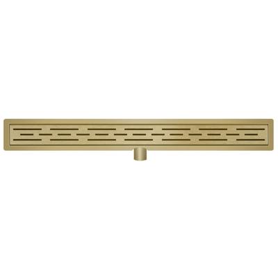 Wiesbaden Douchegoot Met Flens 80x7 cm 6.7 cm Diep Geborsteld Messing Goud Wiesbaden Douchegoot Met Flens 80x7 cm 6.7 cm Diep Geborsteld Messing Goud