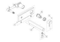 Wastafelmengkraan Lex-Tres Inbouw 08120001 - thumbnail