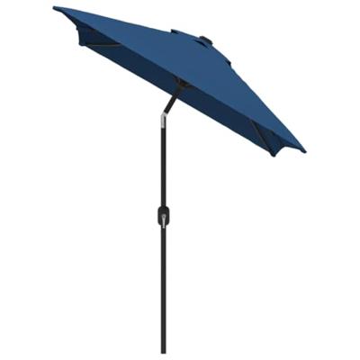 Parasol met metalen paal 300x200 cm azuurblauw