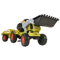 BIG CLAAS CELTIS Tractor met laadschep en trailer kindervoertuig - thumbnail