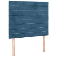 Bedframe zonder matras 100x200 cm fluweel donkerblauw - thumbnail