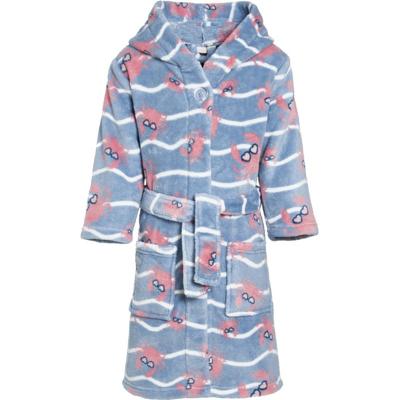 Playshoes badjas Krab Blauw Roze-110-116