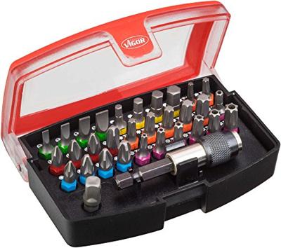 Vigor V5019 Bitset 32-delig Plat, Inbus, Kruiskop Phillips, Pozidriv, T-profiel, TH-profiel