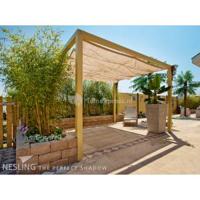 Nesling Coolfit harmonica schaduwdoek zand 3.7 x 5 meter - thumbnail