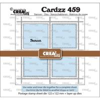 Crealies • vierkant postzegelvel susan met 4 vierkanten - thumbnail