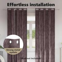 VidaXL Velvet gordijnen met gordijnen 2 pcs bruin 260 x 140 cm fluweel - thumbnail