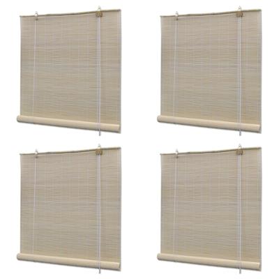 Rolgordijnen 4 st 120x160 cm bamboe natuurlijk