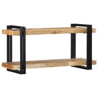 Wandschap 90x33x45 cm massief ruw mangohout - thumbnail