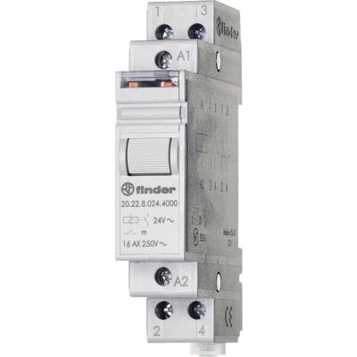 Finder 20.22.8.024.4000 Stroomstootschakelaar DIN-rail 2x NO 24 V/AC 1 stuk(s) Finder 20.22.8.024.4000 Stroomstootschakelaar DIN-rail 2x NO 24 V/AC 1 stuk(s)
