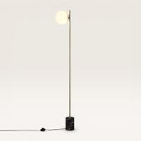 Staande lamp Elara marmo l - Met bol van handgemaakt opaalglas, voet van marmer - Zweeft als een maan door de ruimte - Voor binnengebruik - thumbnail
