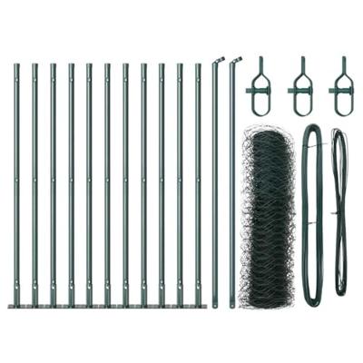 VidaXL Afrasteringspaal groen 25 x 0,6 m (50 mm gaas) staal en pvc VidaXL Afrasteringspaal groen 25 x 0,6 m (50 mm gaas) staal en pvc