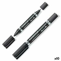 Permanente markeerstift Staedtler Lumocolor 348-9 Zwart (10 Stuks) - thumbnail