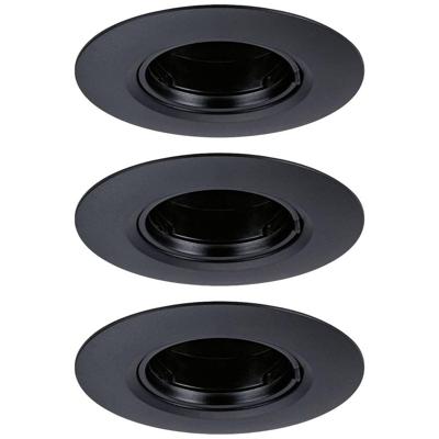 Paulmann 92114 Inbouwlamp Set van 3 stuks GU10 Zwart Paulmann 92114 Inbouwlamp Set van 3 stuks GU10 Zwart