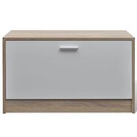 VidaXL 3-delige schoenenkastset hout eikenkleurig en wit - thumbnail