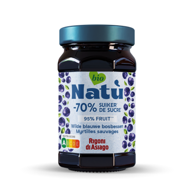 Natu Wilde blauwe bosbessenjam bio 240 Gram Natu Wilde blauwe bosbessenjam bio 240 Gram