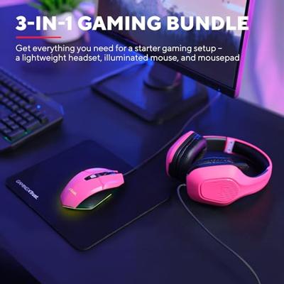 Trust GXT 790 Headset Bundel Zwart, Roze - thumbnail