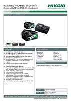 Hikoki UC18YSL3WEZ BOOSTER PACK 2 Multivolt 36/18V (BSL36A18 x2 +UC18YSL3) - UC18YSL3WEZ - thumbnail