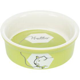 TRIXIE VOERBAK / WATERBAK KERAMIEK STRIP KONIJN ASSORTI 11 CM