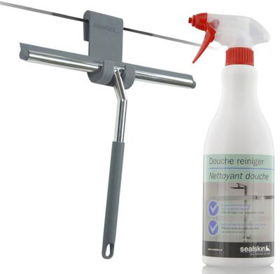 Sealskin douchereinigingsset met glaswisser Sealskin douchereinigingsset met glaswisser