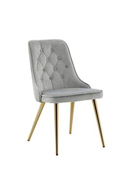 Nohr Eetkamerstoel 'Damar' Velvet, kleur Grijs Nohr Eetkamerstoel 'Damar' Velvet, kleur Grijs