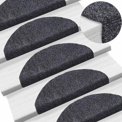 VidaXL Trapmatten zelfklevend 10 st 65x21x4 cm naaldvilt donkergrijs