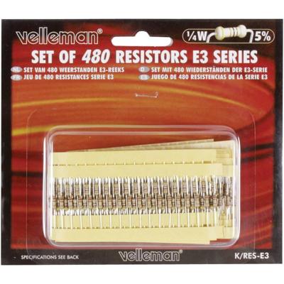 Whadda K/RES-E3 K/RES-E3 Koolfilmweerstand assortiment Axiaal bedraad 0.25 W 5 % 1 set(s)