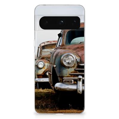 Google Pixel 8 Pro | Siliconen hoesje | met foto Vintage Auto