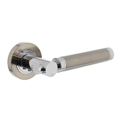 Intersteel Deurkruk Birgit op rozet - chroom/nikkel mat