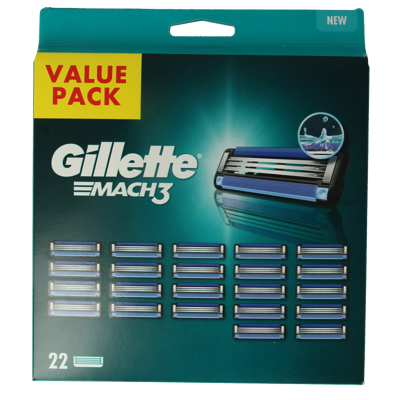 Gillette Mach 3 base scheermes 22 Stuks