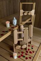 Halu ergonomische lage rugsteun voor sauna - Red Cedar - thumbnail