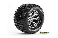 Louise MT-Pioneer Banden Set - 2.8" Velgen Chrome - 1/2" Offset - Hex 12mm (electro 2WD: FR, electro 4x4: FR/RR, nitro 2WD RR) - thumbnail