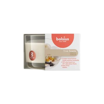 Bolsius True Scents Geurkaars in Glas Vanille 5cm Wit 6 Stuks
