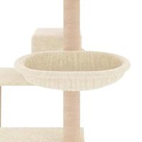Kattenmeubel met sisal krabpalen 82,5 cm crmekleurig - thumbnail