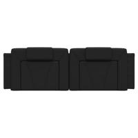 Hoofdbordkussen 160 cm kunstleer zwart - thumbnail