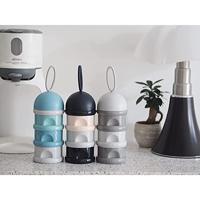 BEABA Stapelbare melkdispenser (donkerblauw + grijs + roze) - thumbnail